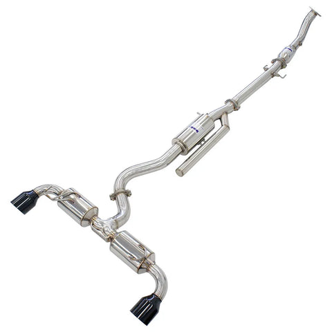 Invidia N2 O2 Back Exhaust w/Catless Front Pipe, Black Tips (GR Yaris 20-21+) — fits Toyota Yaris