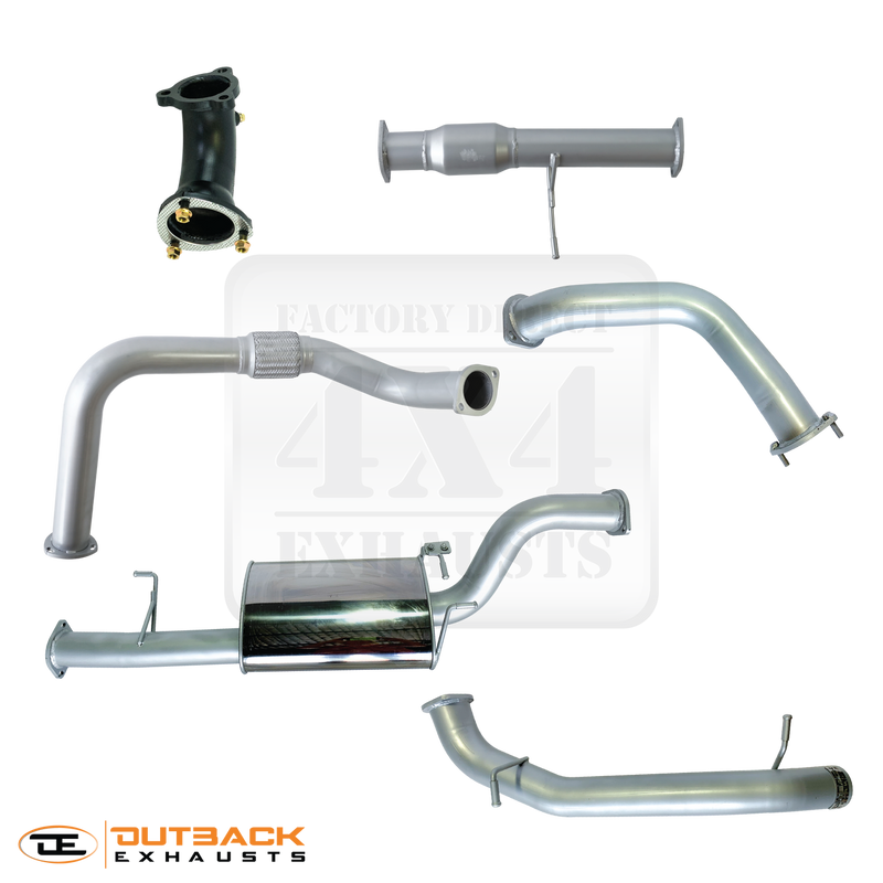 Outback Exhausts 3" 409 Stainless Steel Exhaust System (Pajero 08-11) — fits Mitsubishi Pajero Ns NT