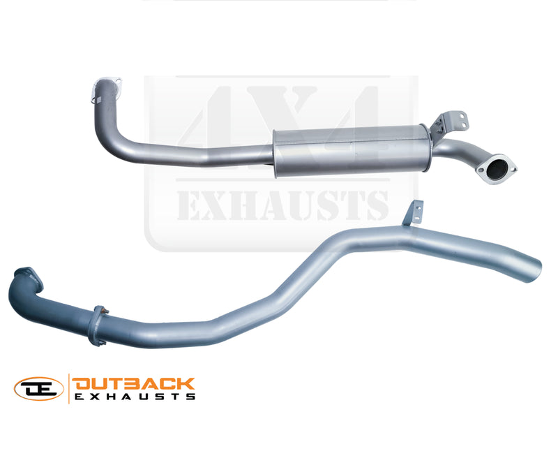 Outback Exhausts 2.5" 409 Stainless Steel Exhaust System - Manifold Pipe Back (Landcruiser 80 Series 90-98) — fits...