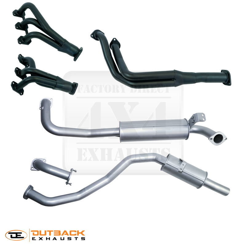 Outback Exhausts 2.5" 409 Stainless Steel Exhaust System (Landcruiser 80 Series 93-97) — fits Toyota Landcruiser 80...