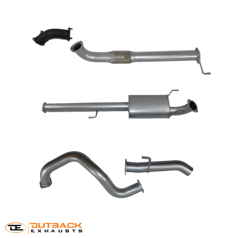 Outback Exhausts 3" 409 Stainless Steel Exhaust System (Prado 120 03-09) - Large Muffler — fits Toyota Landcruiser...