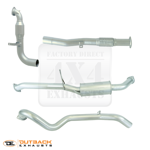 Outback Exhausts 3" 409 Stainless Steel Common Rail Exhaust System (Patrol Y61 10-15) — fits Nissan Patrol GU
