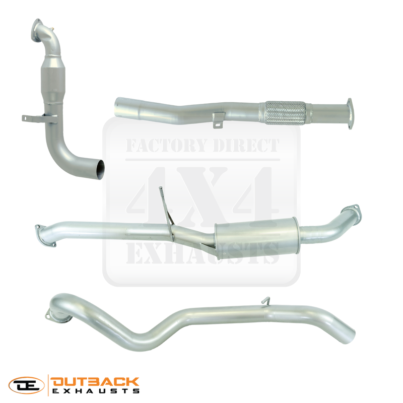 Outback Exhausts 3" 409 Stainless Steel Common Rail Exhaust System (Patrol Y61 10-15) — fits Nissan Patrol GU