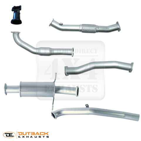 Outback Exhausts 3" 409 Stainless Steel Exhaust System (Navara D22 97-05) — fits Nissan Navara