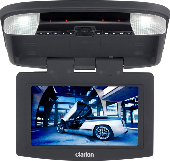 Clarion Audio 8In Roof Screen/Dvd 16:9 W/Hphone OHM875VD