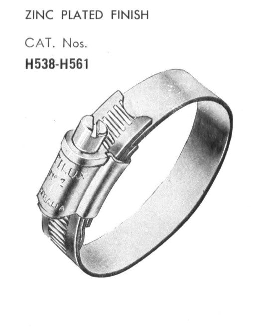 Utilux BC Worm Drive Hose Clamp No.M00 7/16-9/16in. Zinc