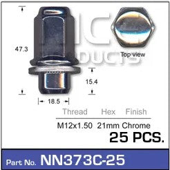 Nice Products Wheel Nut NN373C-25