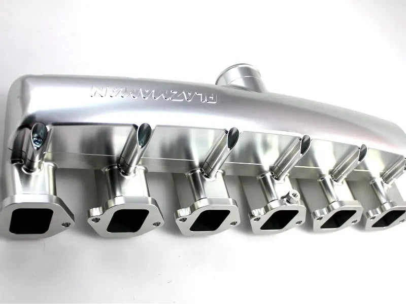 Plazmaman Billet Inlet Manifold - Raw Finish, suit Top Feed (Patrol GU, GQ TD42) — fits Nissan Patrol GQ