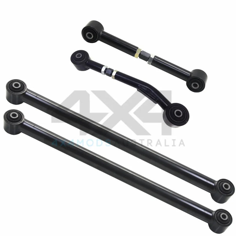 Performance Suspension Racing Trailing Arm Kit - 678mm - Adjustable Upper, Bent for long range tank + Fixed Standar...