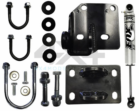 Performance Suspension Racing Fox 10in Steering Damper + High Clearance Bracket Kit (Patrol GQ-GU) — fits Nissan Pa...