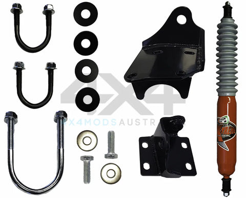 Performance Suspension Racing EFS Pin Style Steering Damper + High Clearance Bracket Kit (Patrol GQ-GU) — fits Niss...