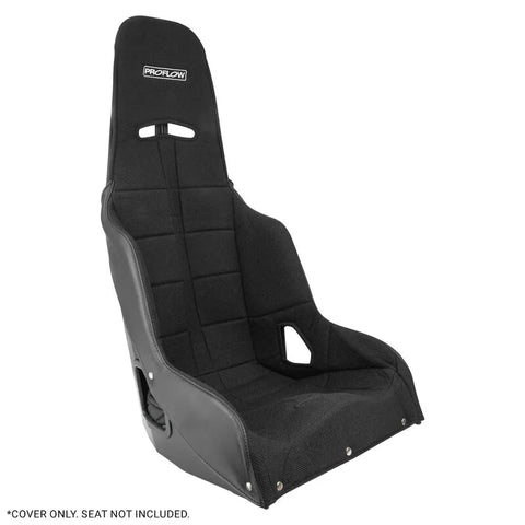 Proflow Aluminium Race Bucket Seat Tweed Cover 16 in - Black