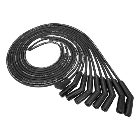 Proflow SuperMax Wire Ignition Lead Kit 8.5mm Spiral Core Ceramic 135 Deg Plug Hei & Socket Cap Universal V8 with S...