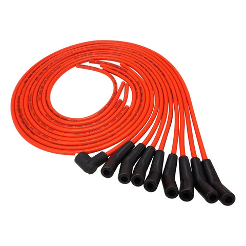 Proflow SuperMax Wire Ignition Lead Kit 8.5mm Spiral Core Red 135 Deg Plug Hei & Socket Cap Universal V8 with Separ...