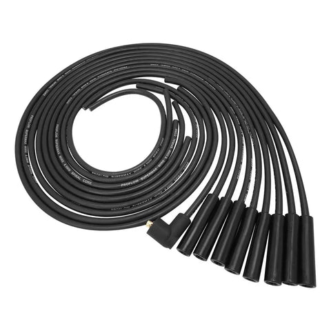 Proflow SuperMax Wire Ignition Lead Kit 8.5mm Spiral Core Black Straight Plug Hei & Socket Cap Universal V8 with Se...