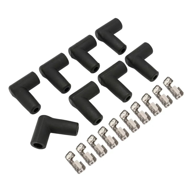 Proflow SuperMax Wire, 90 Degree Spark Plug Boot and Terminal Kit, 8 Boots, 10 Terminals, Kit