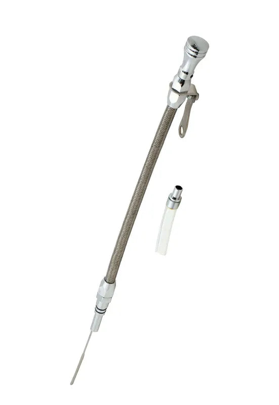Proflow Engine Dipstick Braided Stainless Steel Aluminium Finish Handle For Chevrolet Big Block