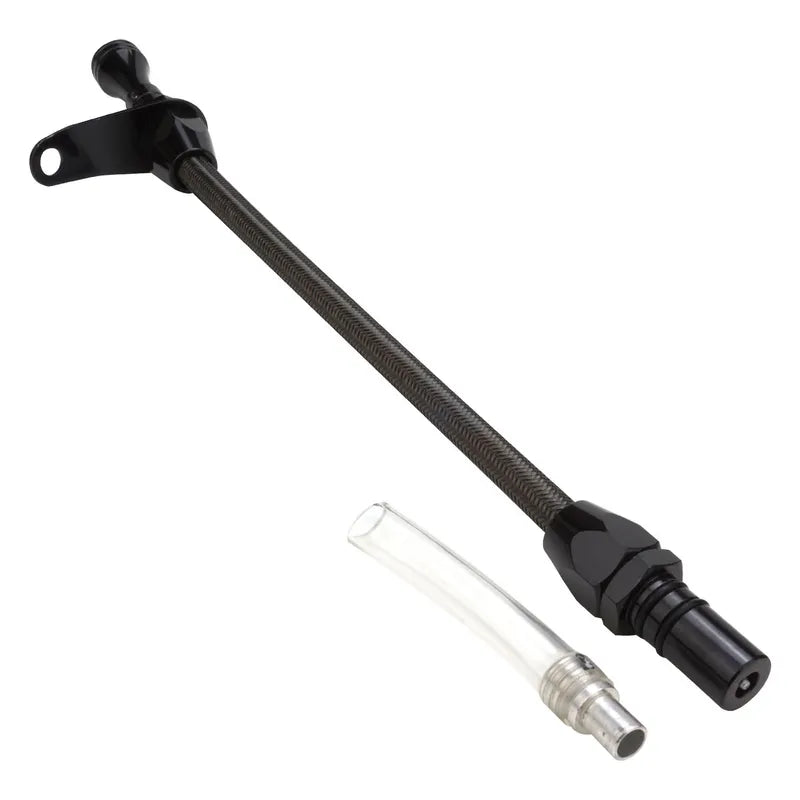 Proflow Transmission Dipstick Braided Stainless/Black Steel Bellhousing Mount 700R4 4L60E