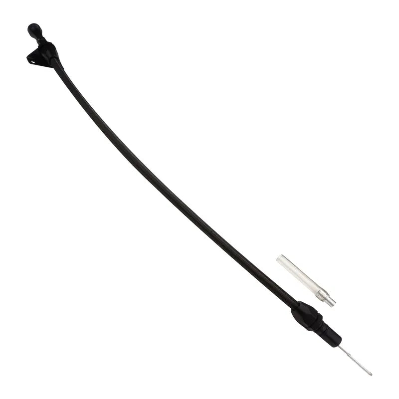 Proflow Transmission Dipstick Braided Black Stainless Steel Black Handle Firewall Mounting For Ford C-6 29in Long