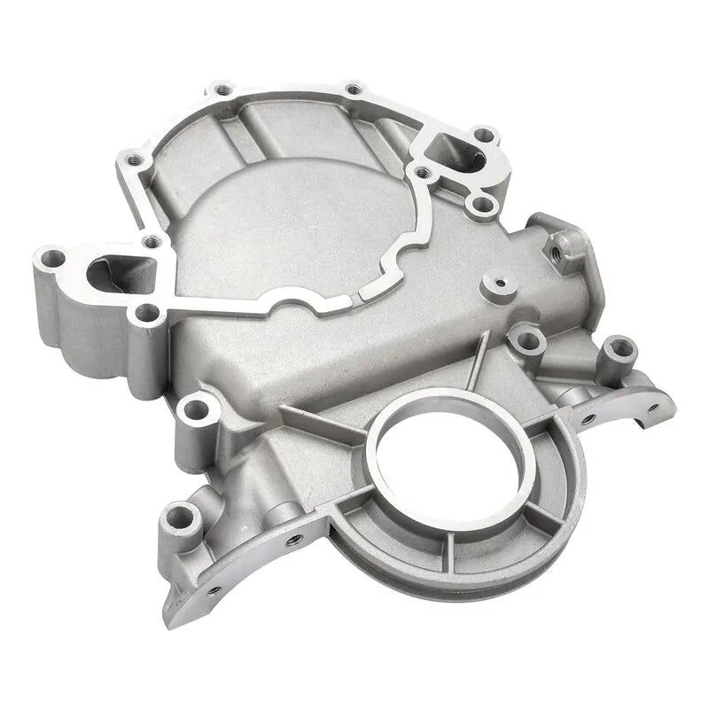 Proflow Timing Cover, 1-piece, Aluminium, Natural, For Ford, Early Style 289,302, 351W, Front Entry Seal, Each