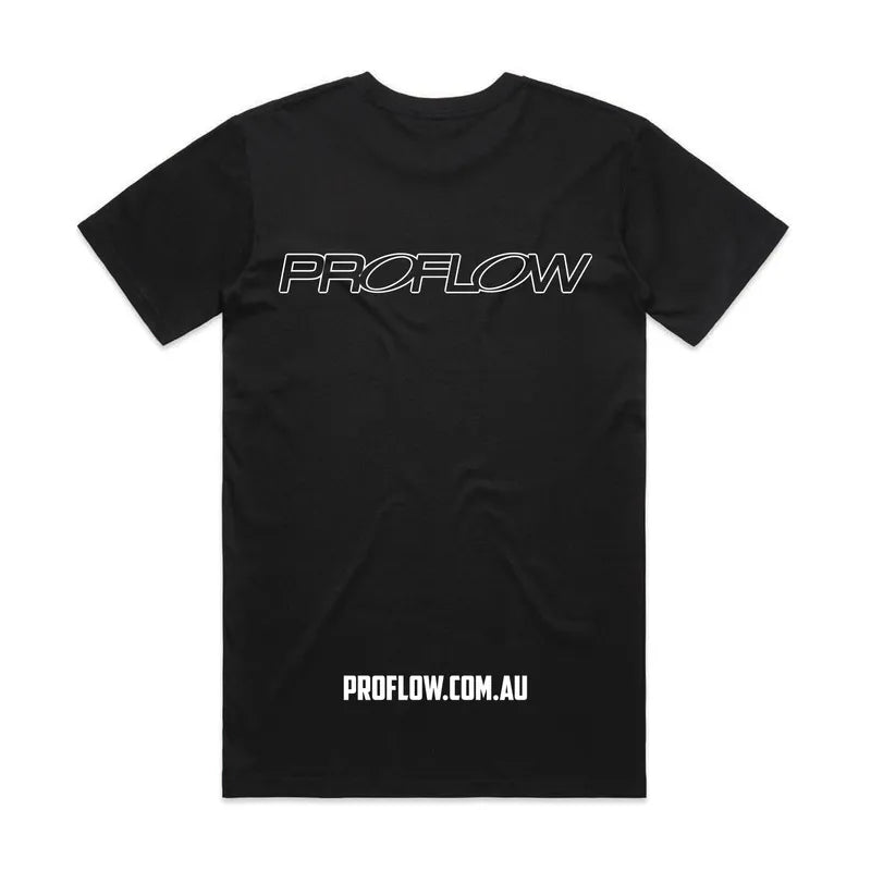 Proflow Proflow Logo T-Shirt, Cotton, Black, Men's Large, Each