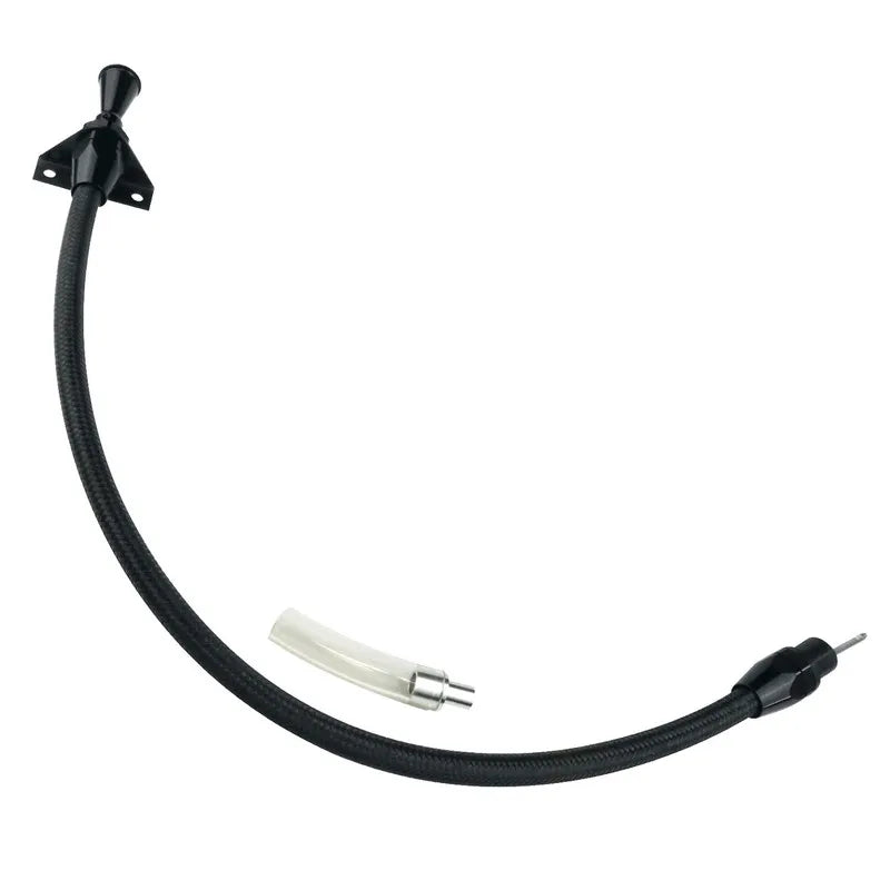 Proflow Transmission Dipstick Braided Stainless Black Billet Handle Firewall Mount For Ford Falcon XR6 XR8 AOD