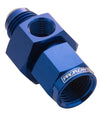 Proflow Straight Male Adaptor - Female Adaptor -10AN 1/8in NPT Gauge Port Hose End Blue