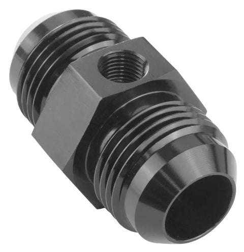 Proflow Straight Male Adaptor - Male Adaptor -16AN 1/8in NPT Gauge Port Hose End Black