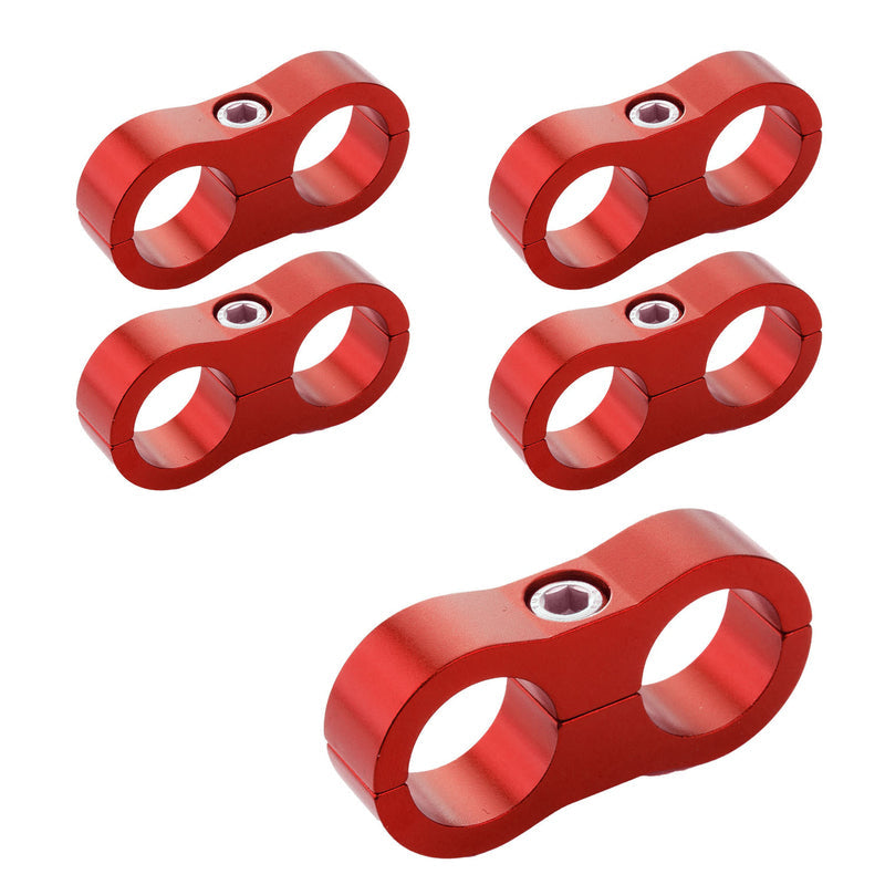 Proflow Billet Hose Clamp # 3 Red 5Mm Hol PFE156-03R