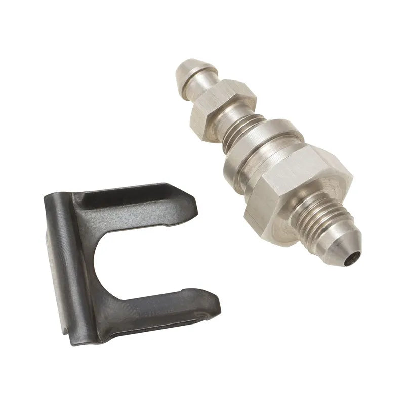 Proflow Remote Bleeder Kit SS304 To Suit Brake/Clutch 3/8in x 24 To AN3 Remote Mount Bleeder Clip Kit