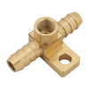 Proflow T-Piece Billet Brass T Mounting Block 3/8'' Barbs 1/8'' NPT Female Port