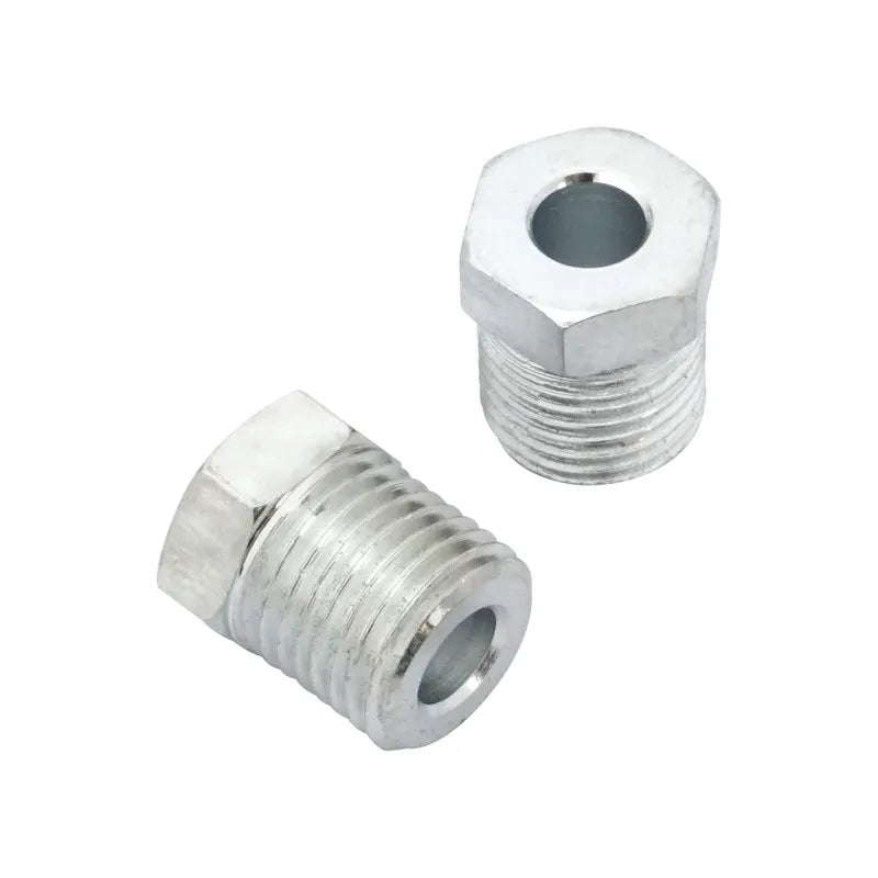 Proflow Brake Hard Line Tube Nut 1/2in x 20 Steel for 1/4 pipe Qty 2