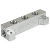 Proflow Fuel Block Log -08AN Side Ports & 3 x -06AN Ports Silver