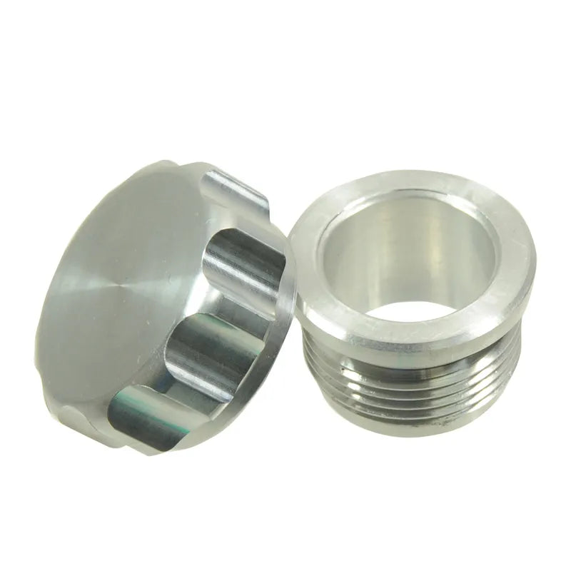 Proflow Hose End Weld On Male Bung & Female Cap Assembly Aluminium 2in Natural