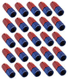 Proflow Bulk Pack Fitting Hose End Straight Full Flow -08AN Blue/Red 25pc