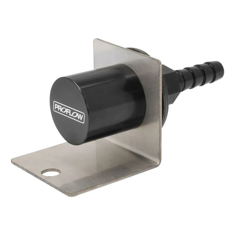 Proflow Roll Over Valve Remote Mount, Connects To Hose With 8mm, 5/16 Barb, Black
