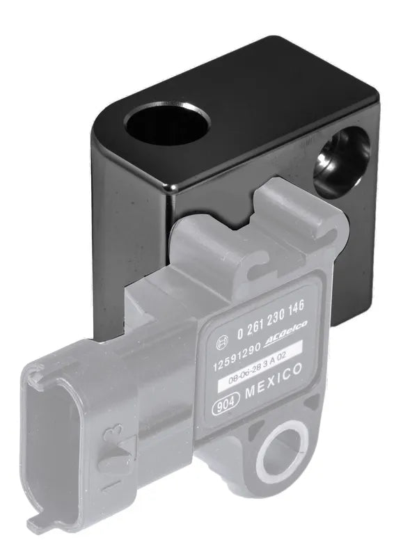 Proflow GM LS Engine MAP Sensor Relocation Block Suits LS2/LS3 MAP Sensor w/ 1/8" NPT Port Black