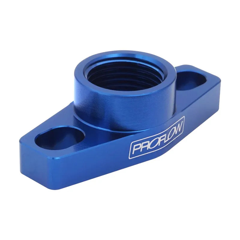 Proflow Adapter Turbo Oil Drain 38-44mm GT Aluminium Adaptor -08AN Female Blue