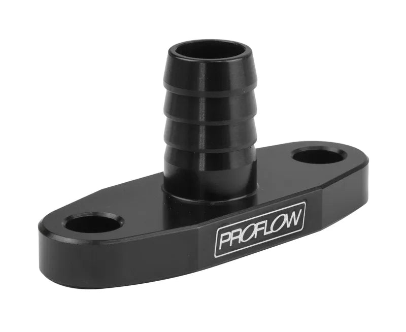 Proflow Adapter Turbo Oil Drain 52mm T3/T4 Aluminium Adaptor 5/8in Barb Black
