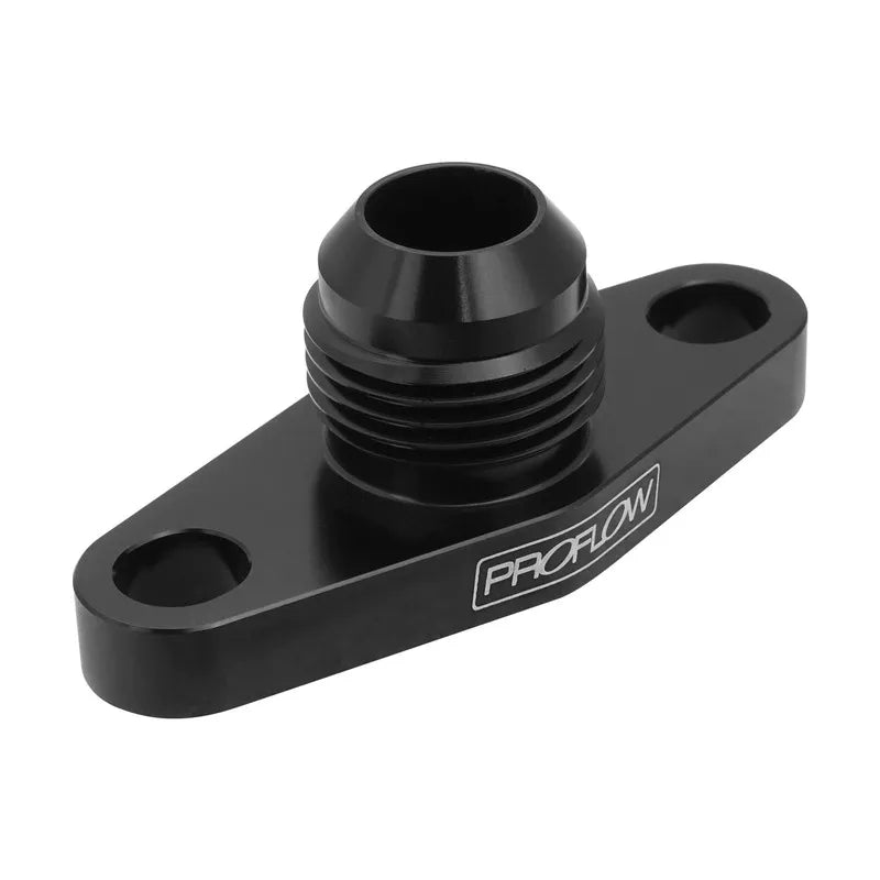 Proflow Adapter Turbo Oil Drain 50.8mm-52.4mm Aluminium Adaptor -10AN Male Black