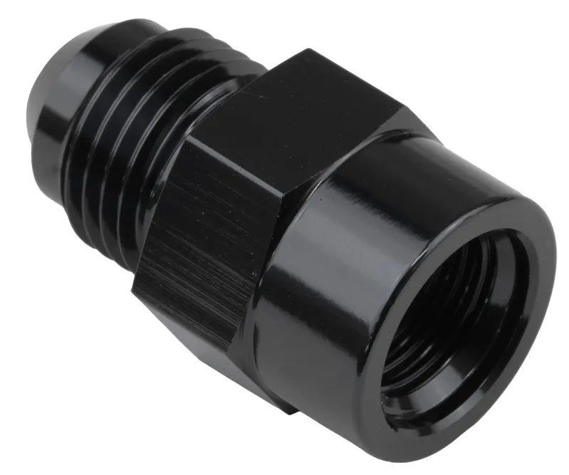Proflow Fitting Adaptor Metric M18 x 1.5 Female To Male -08AN Black