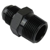 Proflow Adaptor Male -08AN To 3/8in NPT Straight Black
