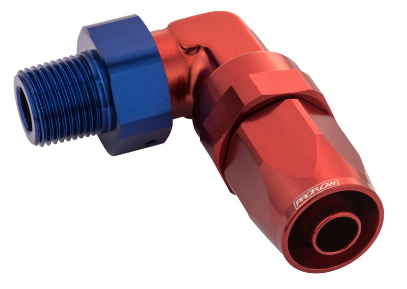 Proflow Male 1/4 Npt 90 Deg To # 6 Hose PFE829-06-04