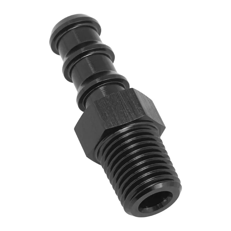 Proflow 1/4in Barb Male Fitting To 1/4in NPT Black