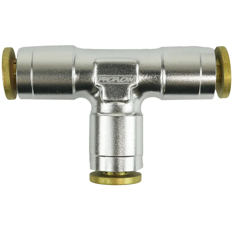 Proflow Fitting Push To Connect Nylon Tube Tee 3/16in Nylon Tube Silver