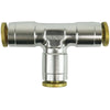 Proflow Fitting Push To Connect Nylon Tube Tee 3/16in Nylon Tube Silver