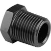 Proflow Fitting Aluminium Hex Head Plug 3/8in NPT Black