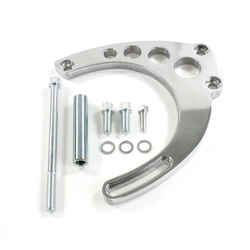 Proflow Alternator Bracket Kit For Chevrolet BB Long Pump Mid Mount Aluminium Polished Kit