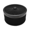 Proflow Air Filter Assembly Flow Top Round 9in x 4in Suit 5-1/8in Flat Base - Black