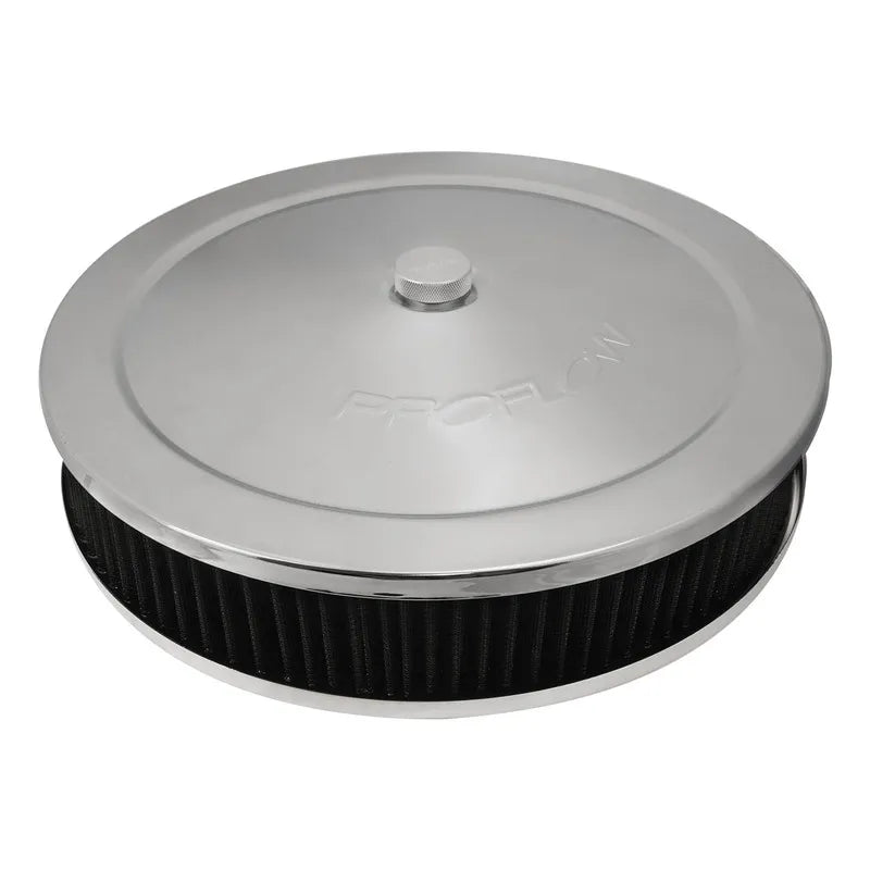 Proflow Air Filter Assembly for Holley EFI Sniper Series Round 14'' x 3'' Recessed Base Chrome Kit